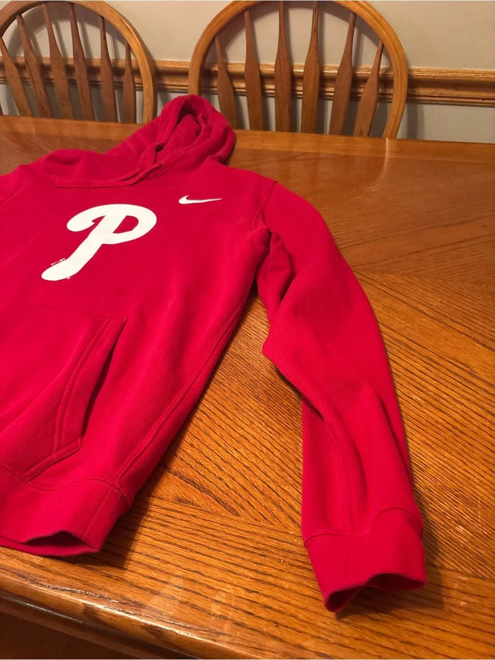 Nike Philadelphia Phillies MLB Red Pullover Hoodie – Men's Size Large (L)